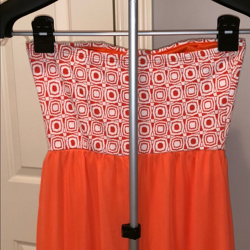 Orange High-Low Dress - Picture 3 of 6
